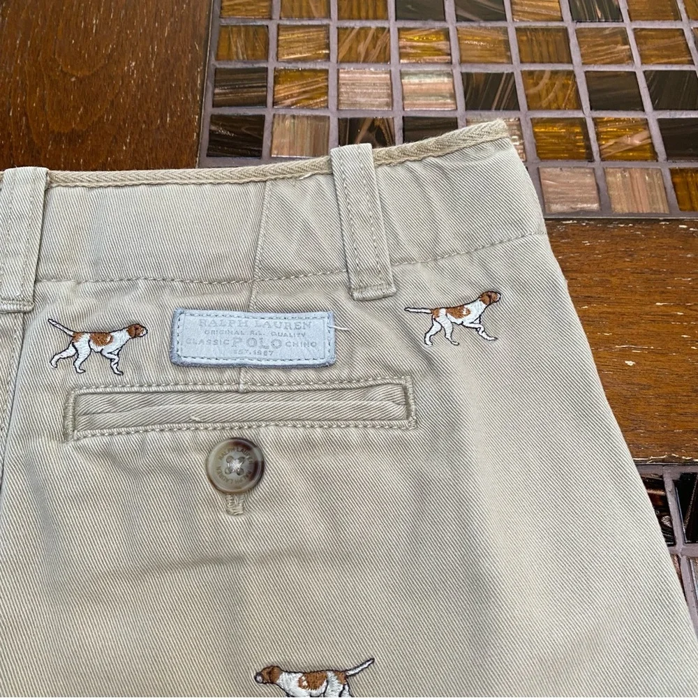 Ralph Lauren Blue Tee and Embroidered Dog Skirt Set